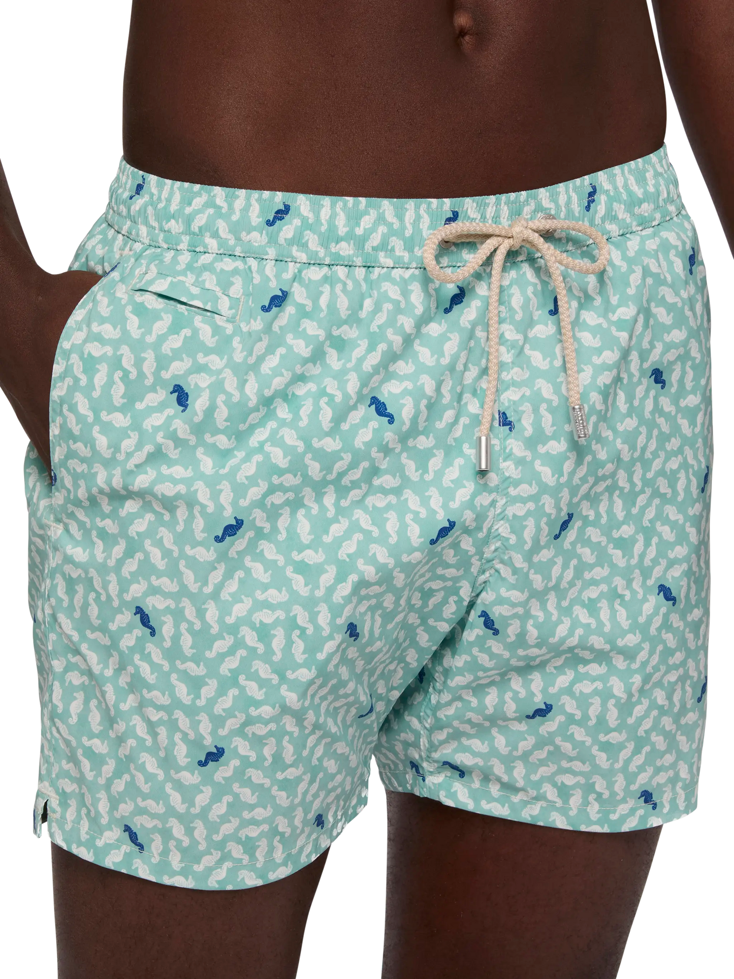 Badeshorts Comfort Light mit Seepferdchen-Print