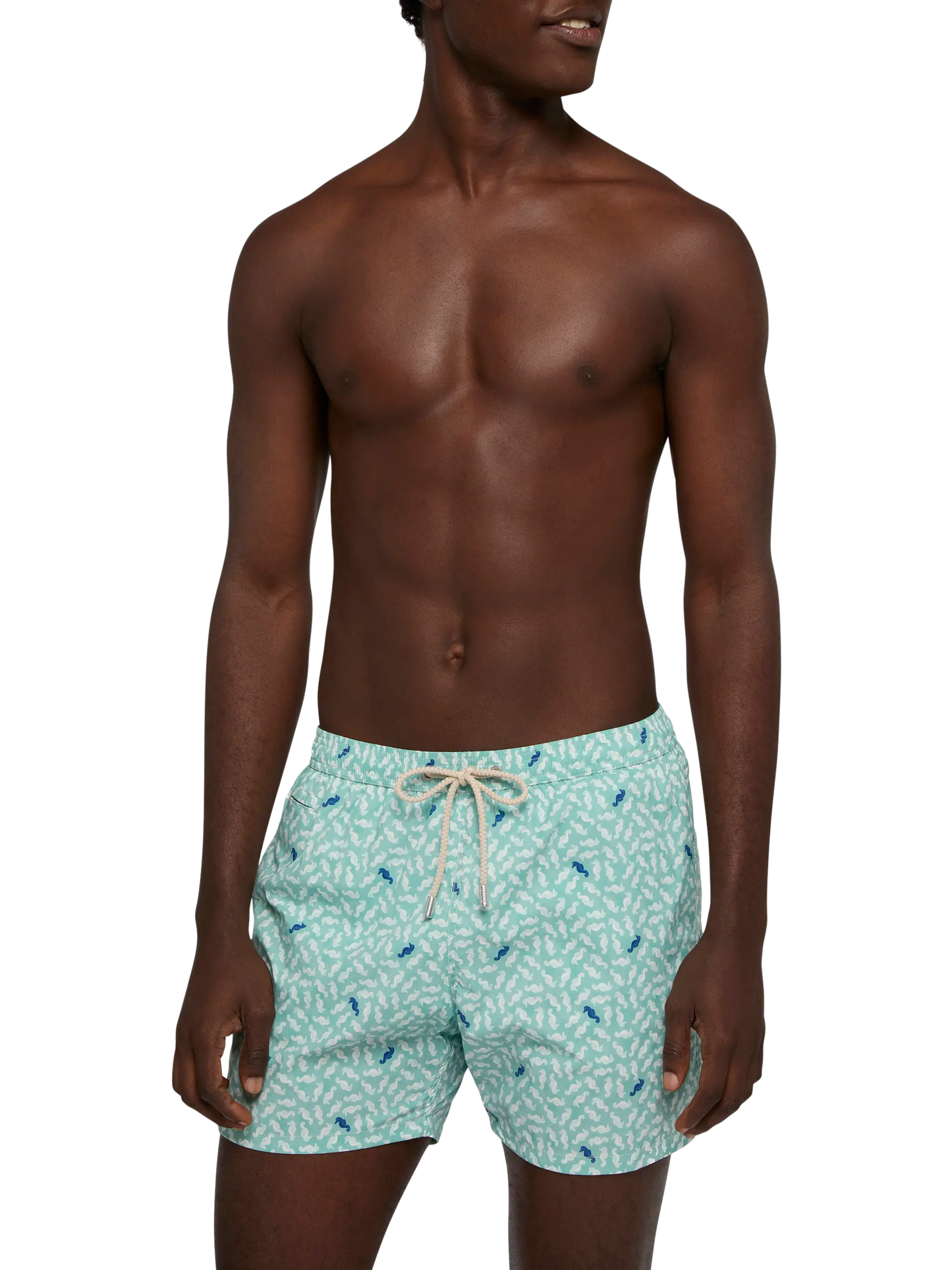 Badeshorts Comfort Light mit Seepferdchen-Print