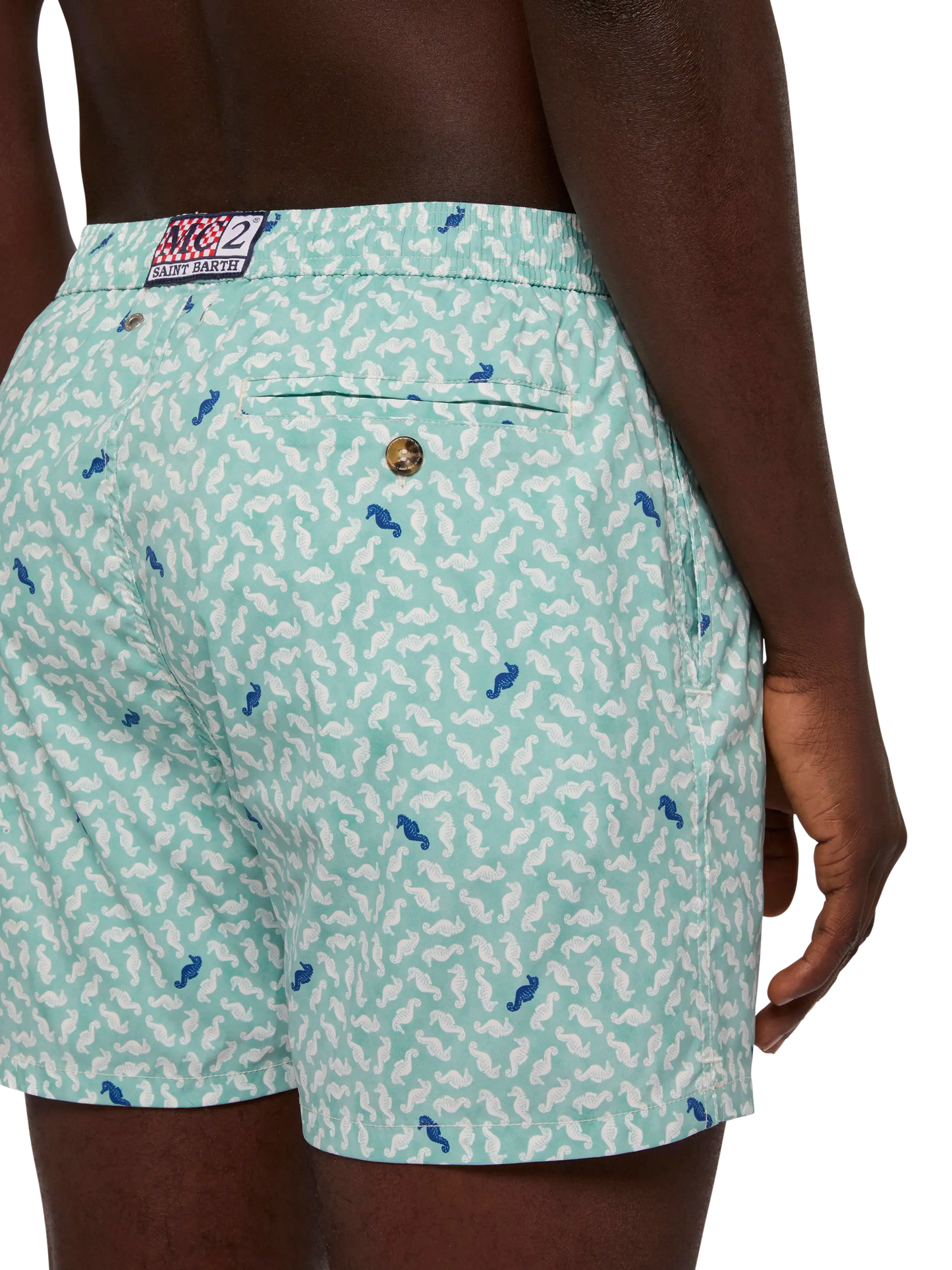 Badeshorts Comfort Light mit Seepferdchen-Print