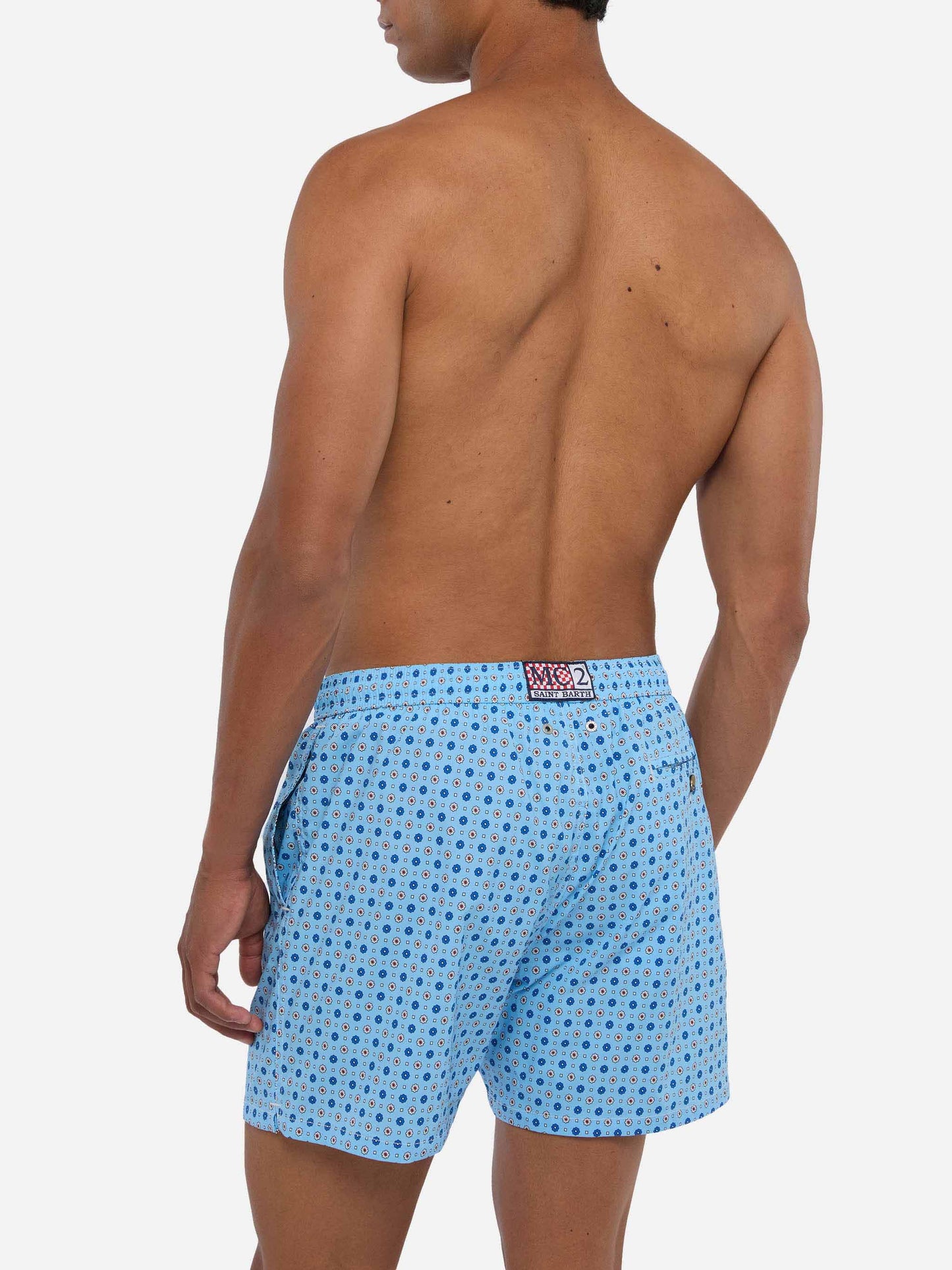 Costume mare Comfort Light con stampa micro cravatta