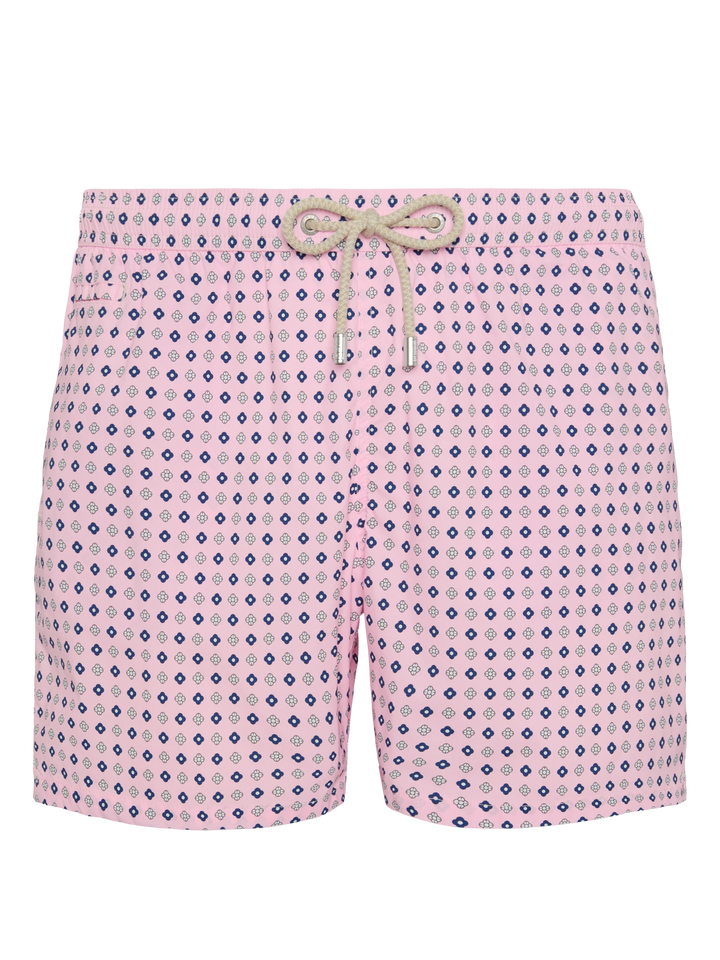 Comfort Light swim shorts with tie print - MC2 Saint Barth