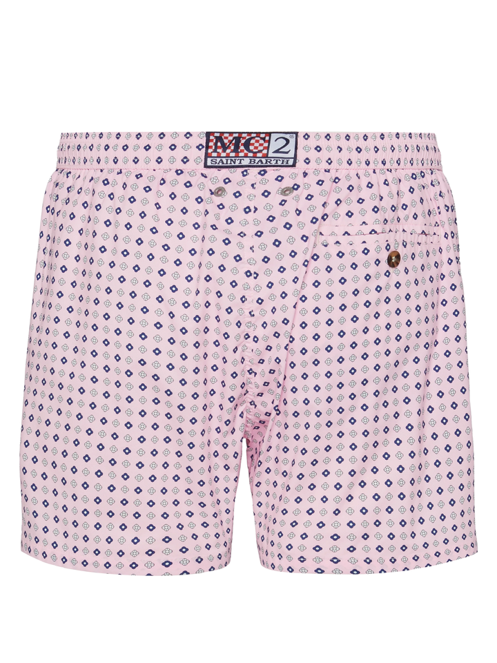 Comfort Light swim shorts with tie print - MC2 Saint Barth