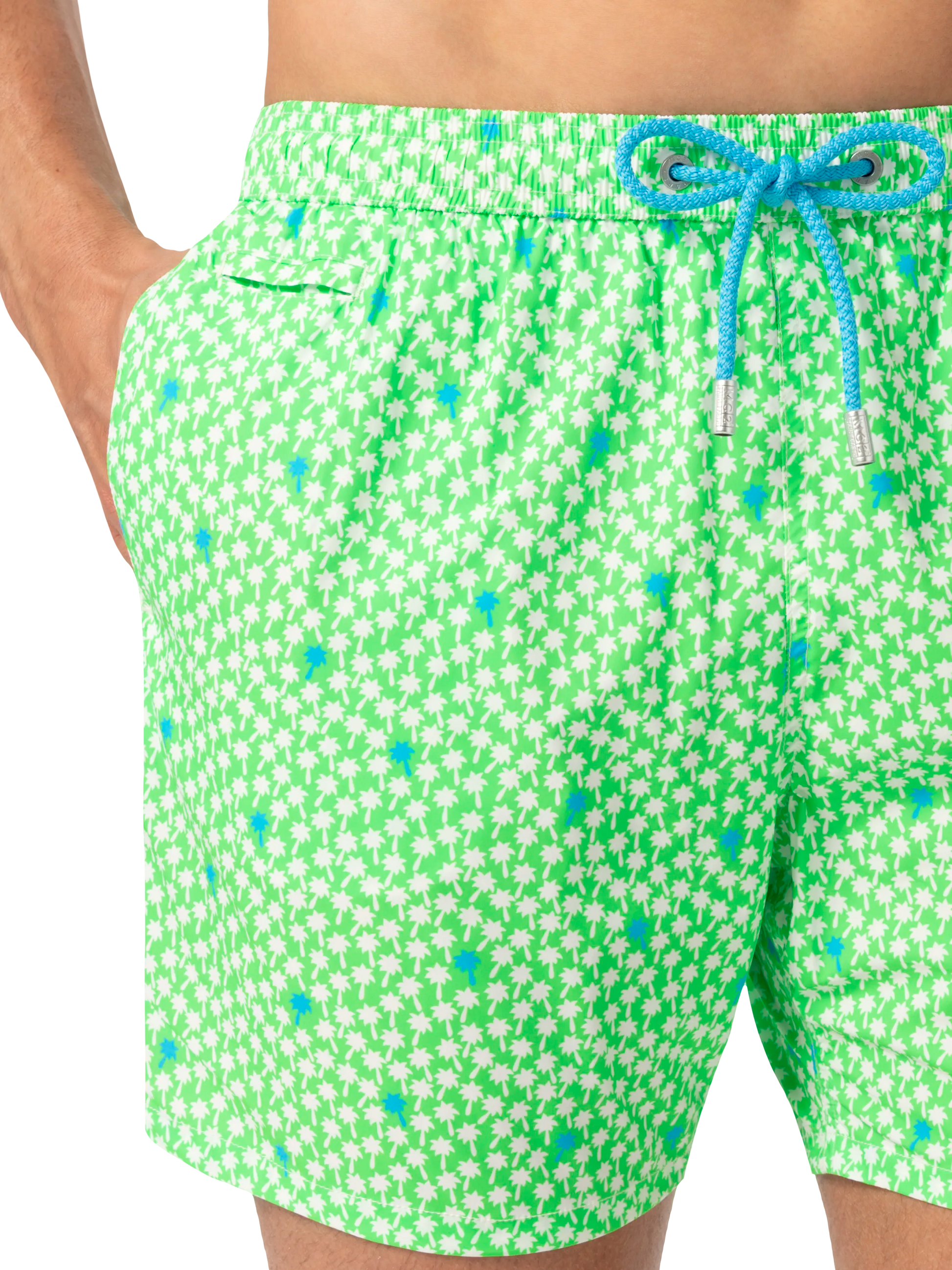 Comfort Light swim shorts with palm print - MC2 Saint Barth