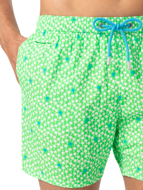 Comfort Light swim shorts with palm print - MC2 Saint Barth
