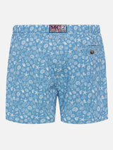 Comfort Light swim shorts with tropical shell print