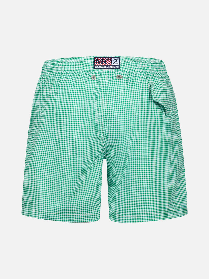 Boy Comfort Light Badeshorts mit Gingham-Print