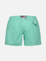 Boy Comfort Light swim shorts with gingham print