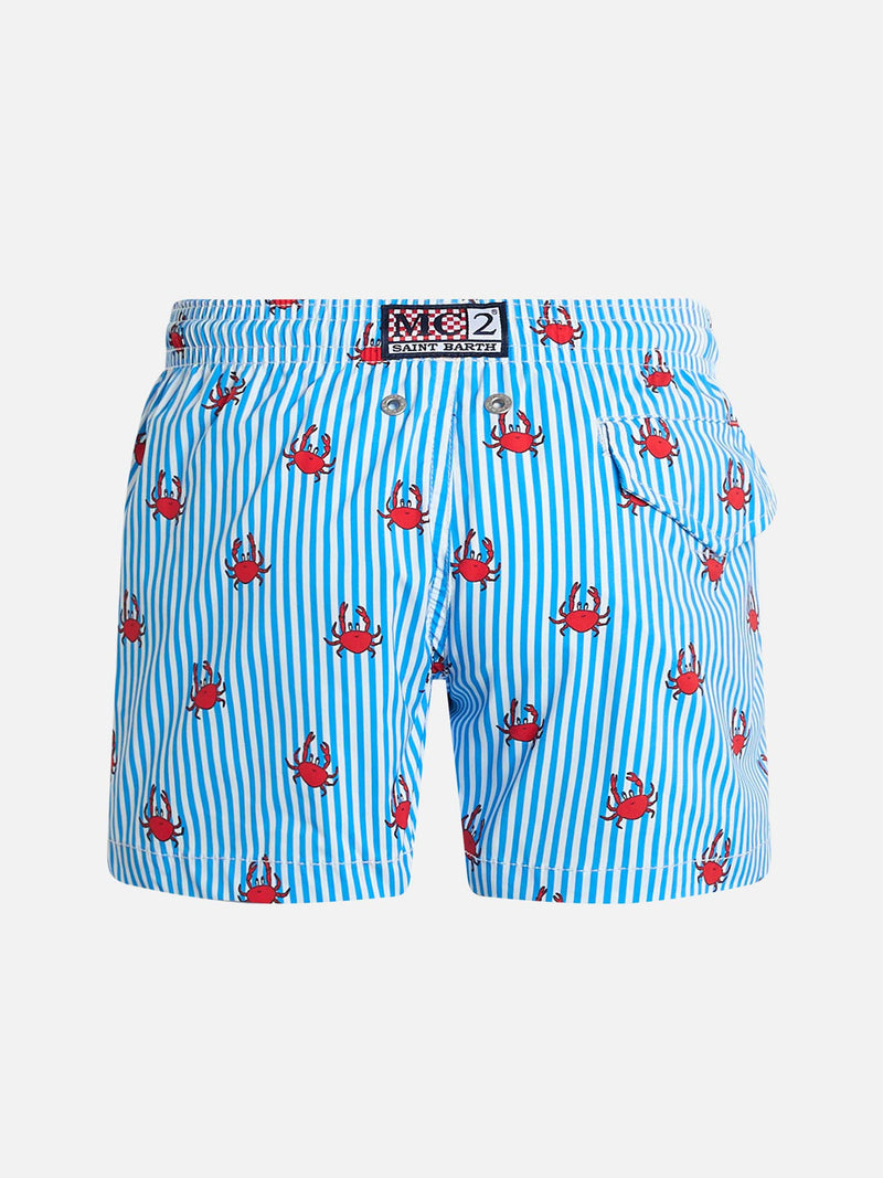 Boy Comfort Light swim shorts with crabs print