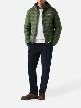 Double face down jacket Courchevel in  m ilitary green