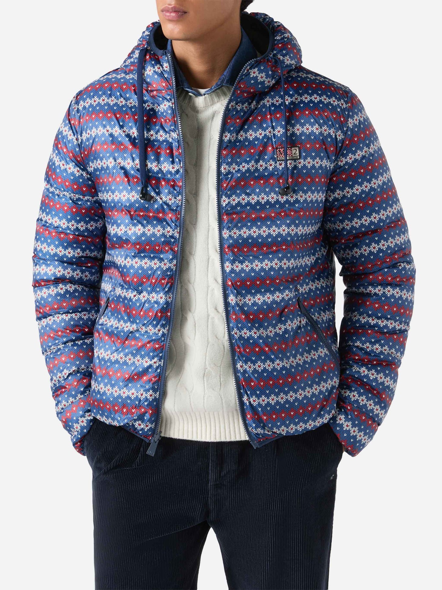 Double face down jacket Courchevel in  m ilitary green