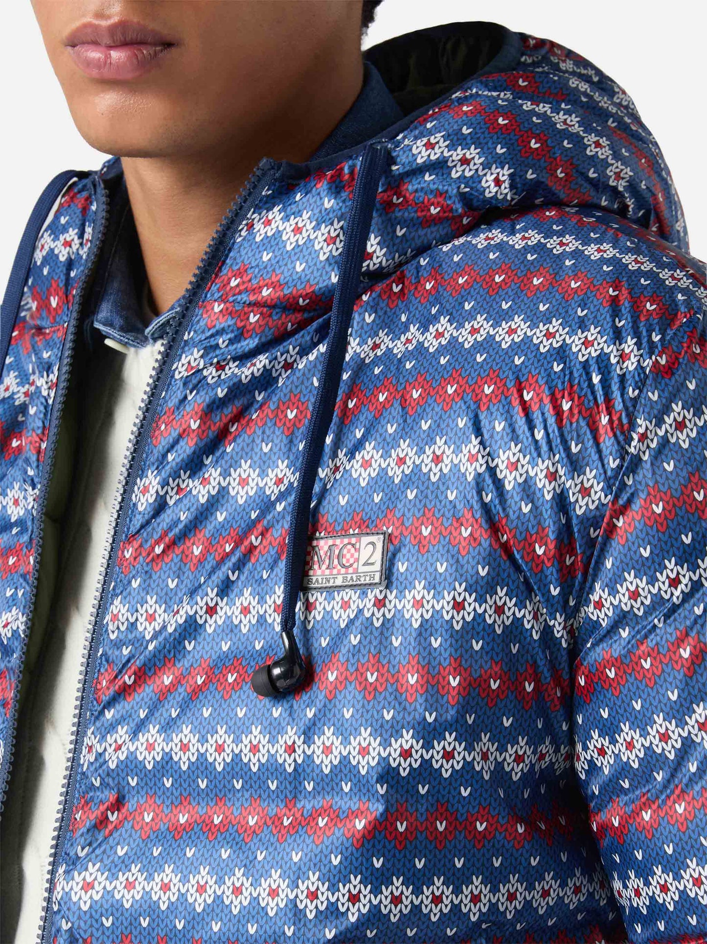 Double face down jacket Courchevel in  m ilitary green