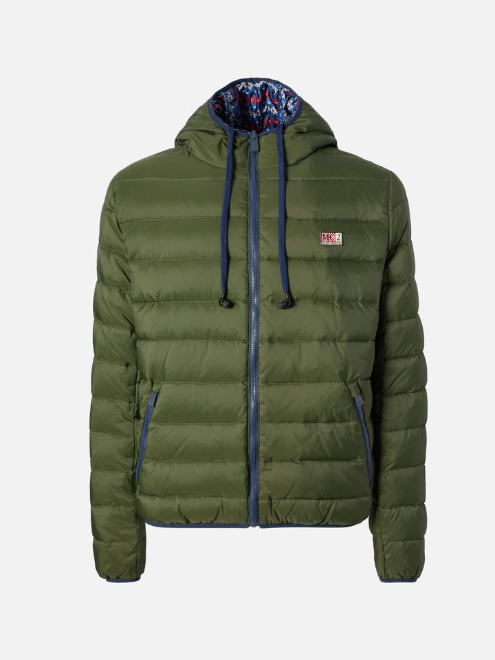 Piumino double face Courchevel in verde militare