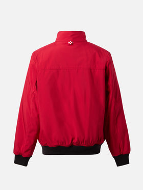 Red bomber jacket Country Jr with furry lining