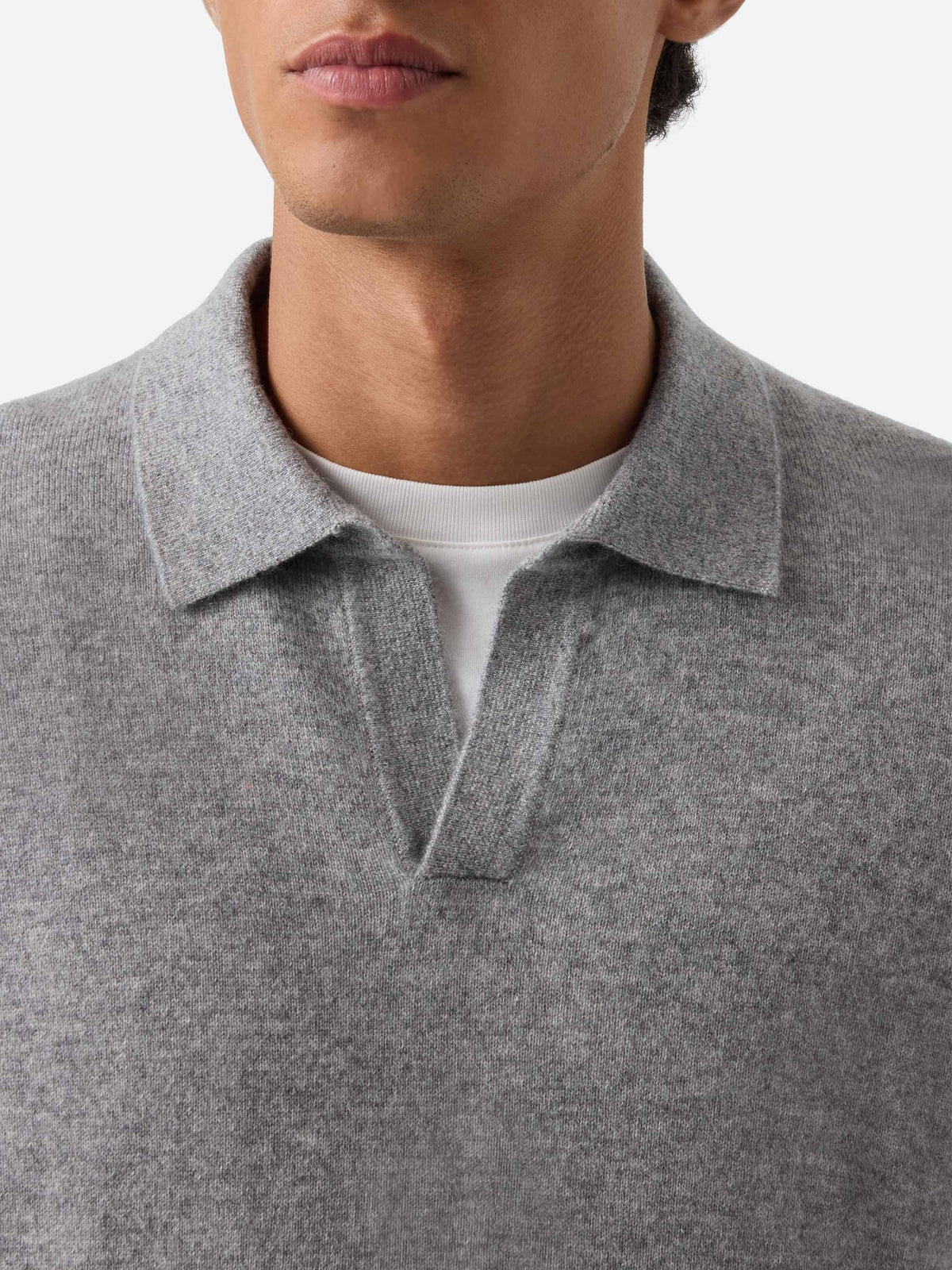 Grey Covent cashmere polo