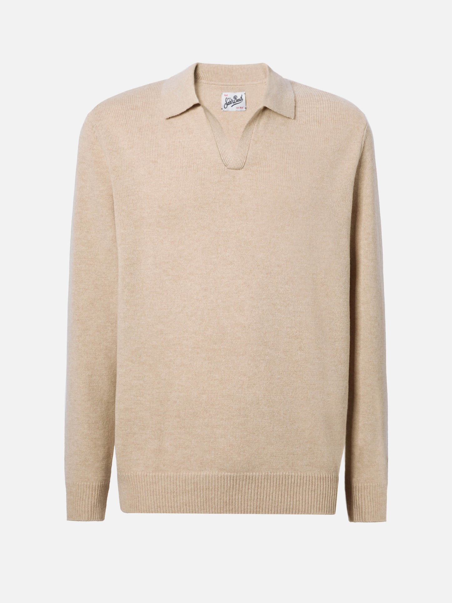 Polo in maglia Covent in lana beige