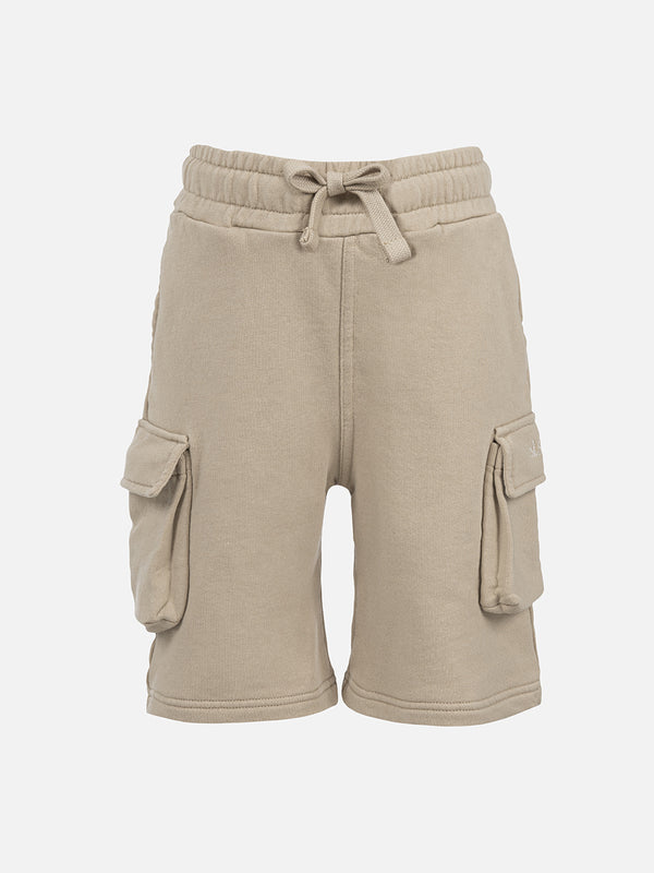 Beige Cargo-Shorts für Jungen Cargy