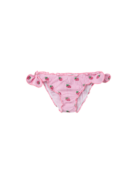 Cric klassische Seersucker-Badehose mit Streifendruck und Stickerei