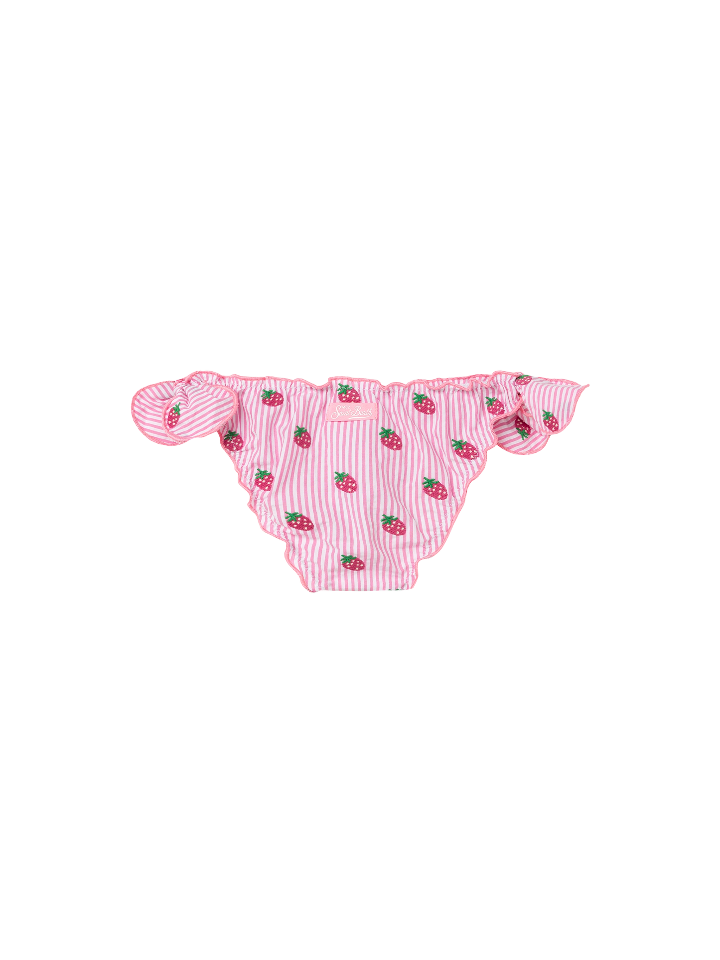 Cric klassische Seersucker-Badehose mit Streifendruck und Stickerei