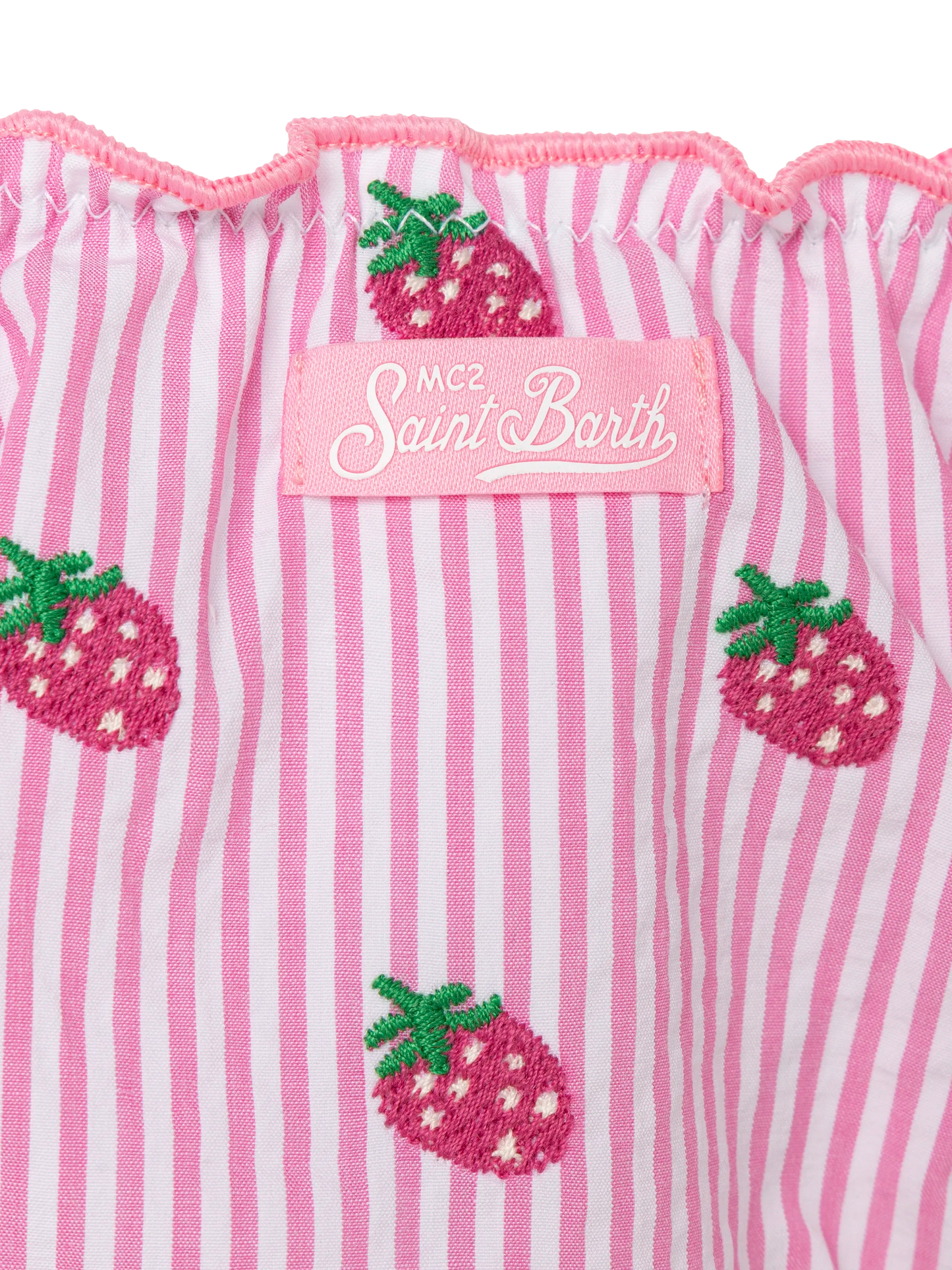 Cric klassische Seersucker-Badehose mit Streifendruck und Stickerei