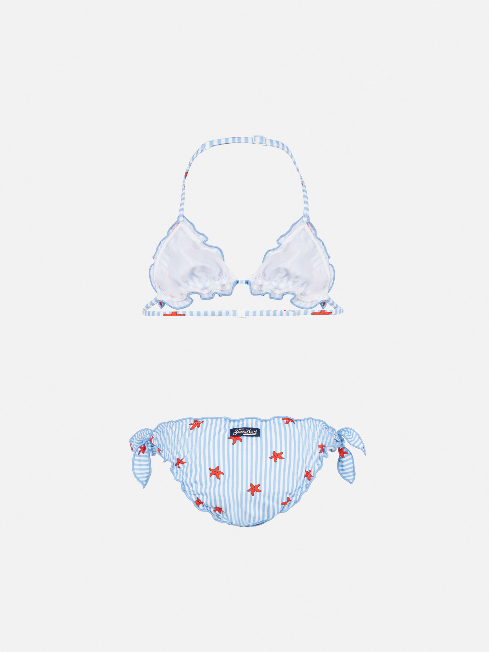 Cris classic triangle bikini with starfish and striped print - MC2 Saint Barth