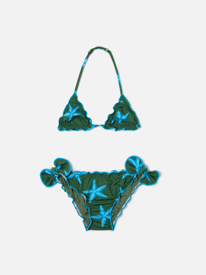 Cris classic triangle bikini with starfish print