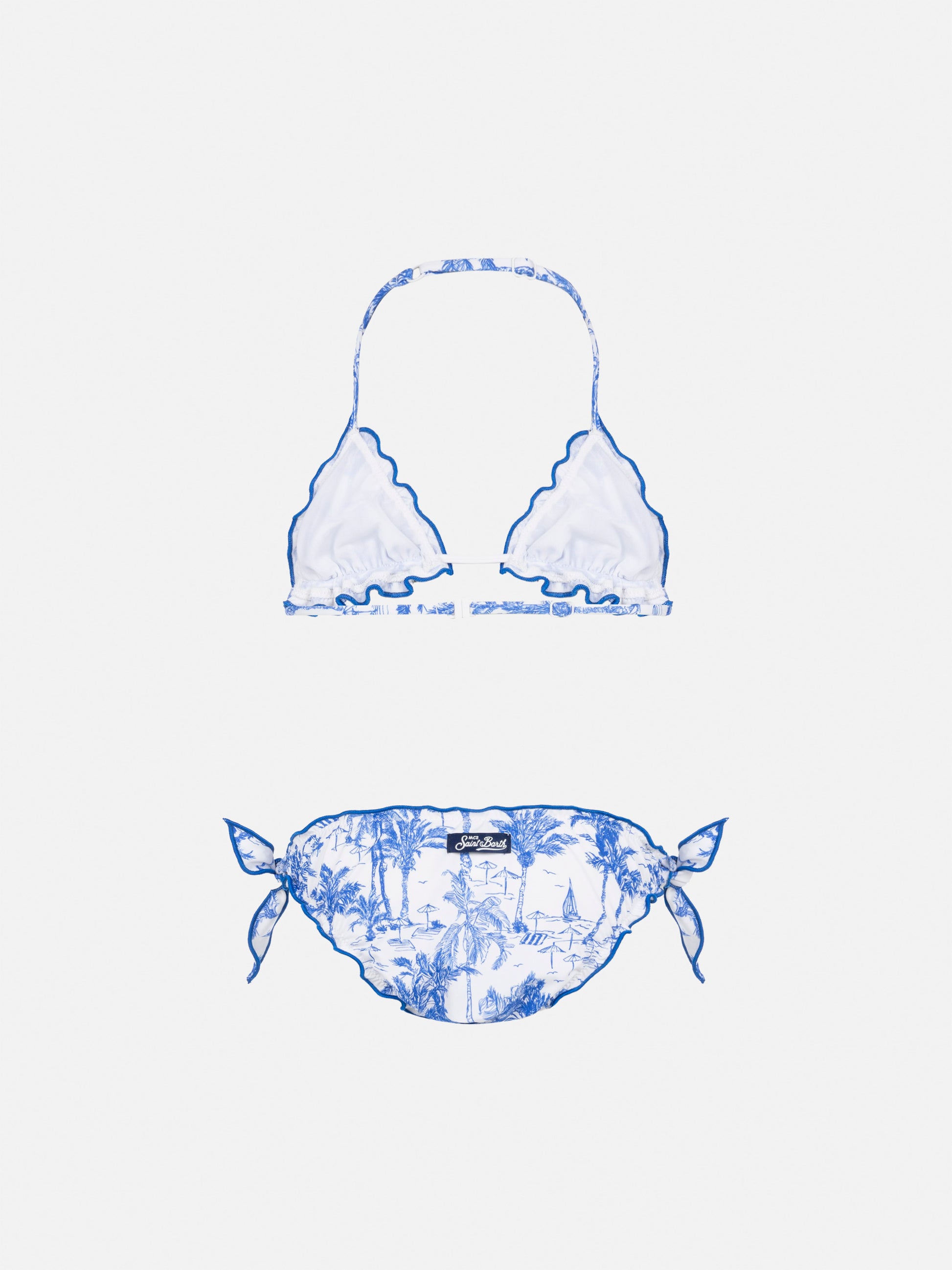 Cris classic triangle bikini with toile de jouy print - MC2 Saint Barth