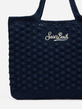 Borsa all'uncinetto blu navy