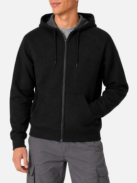 Sweat-shirt Carrel en tissu technique noir uni 