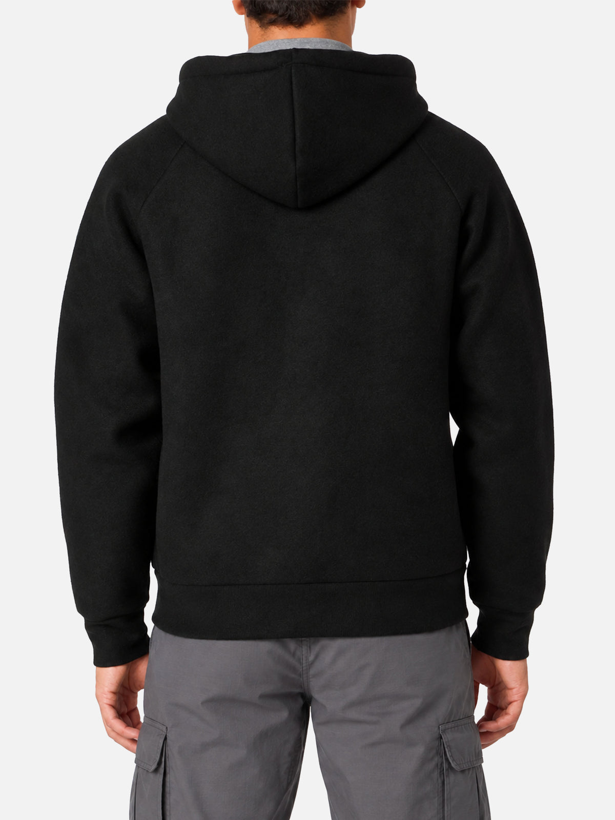 Sweat-shirt Carrel en tissu technique noir uni 
