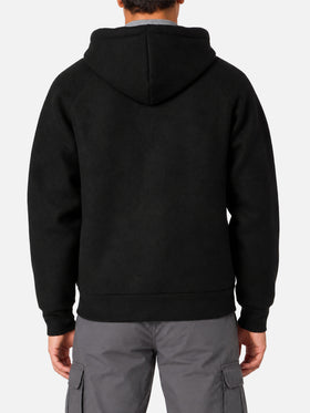 Sweat-shirt Carrel en tissu technique noir uni 