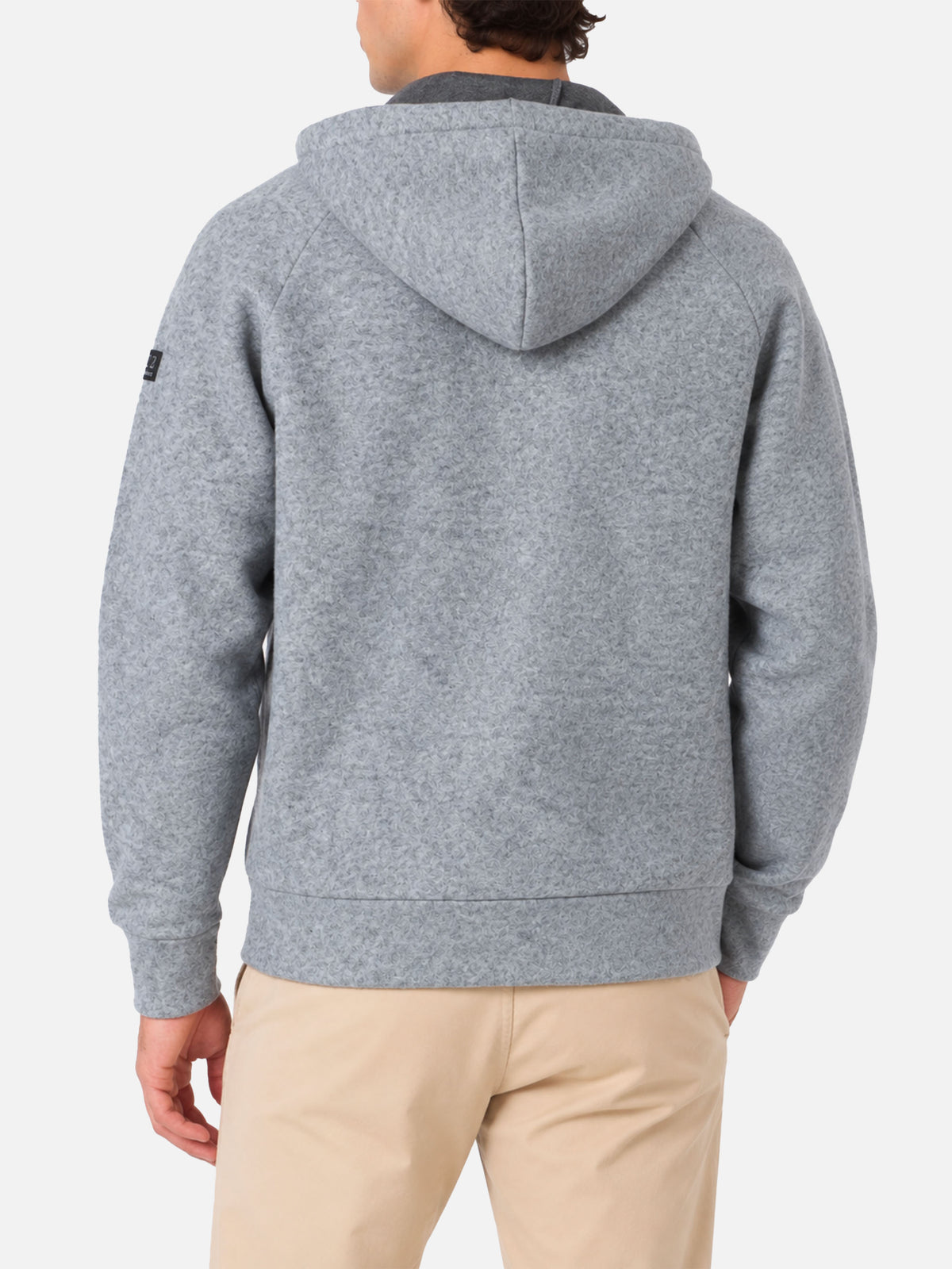 Sweat-shirt Carrel en tissu technique gris chiné uni 