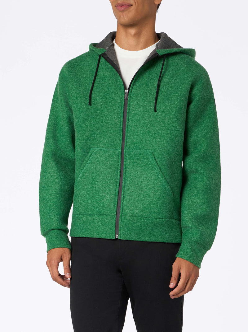 Man green technic fabric sweatshirt Carrel