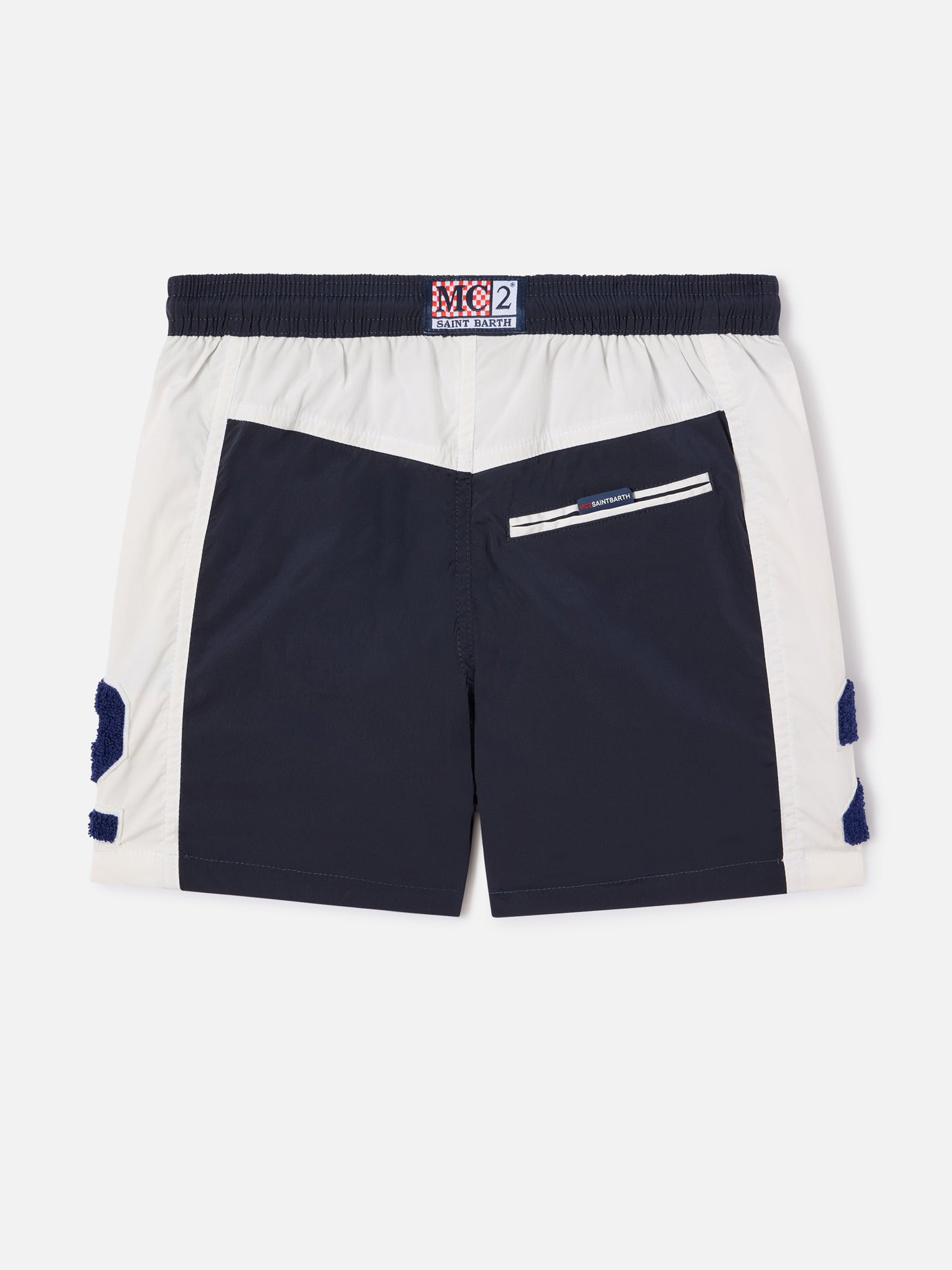 Bañador short Cup Jr con bandas y parche 