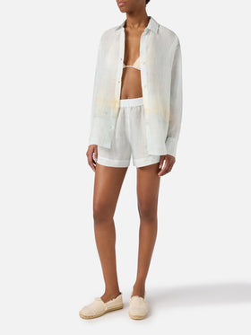 Shorts Meave in ramie con stampa St. Tropez