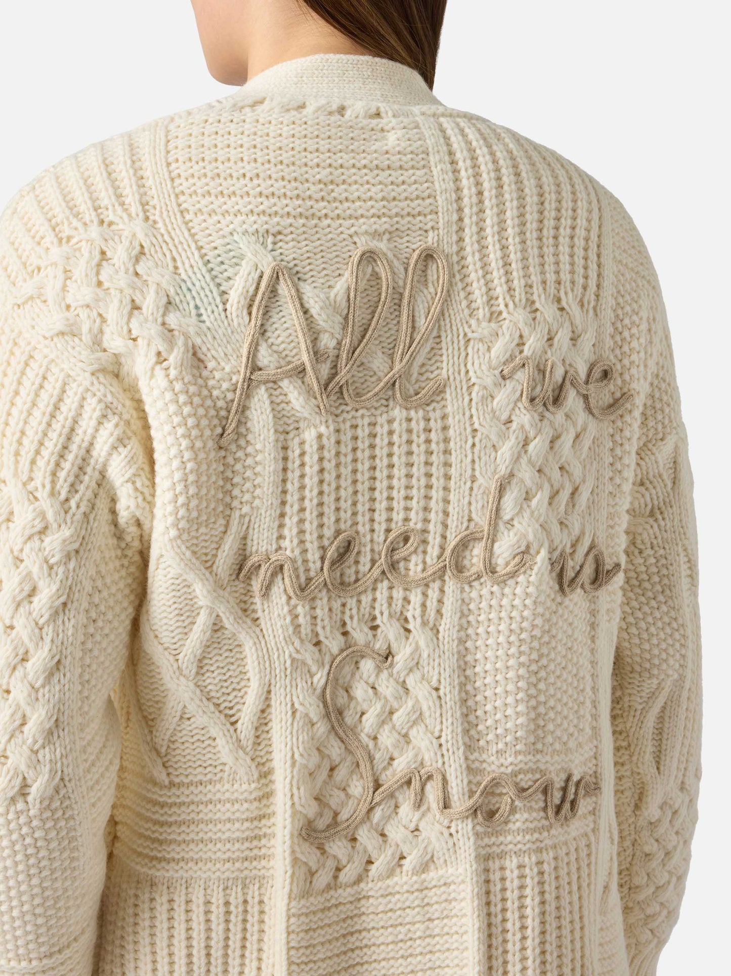 Maxi cardigan Daba with embroidery and belt