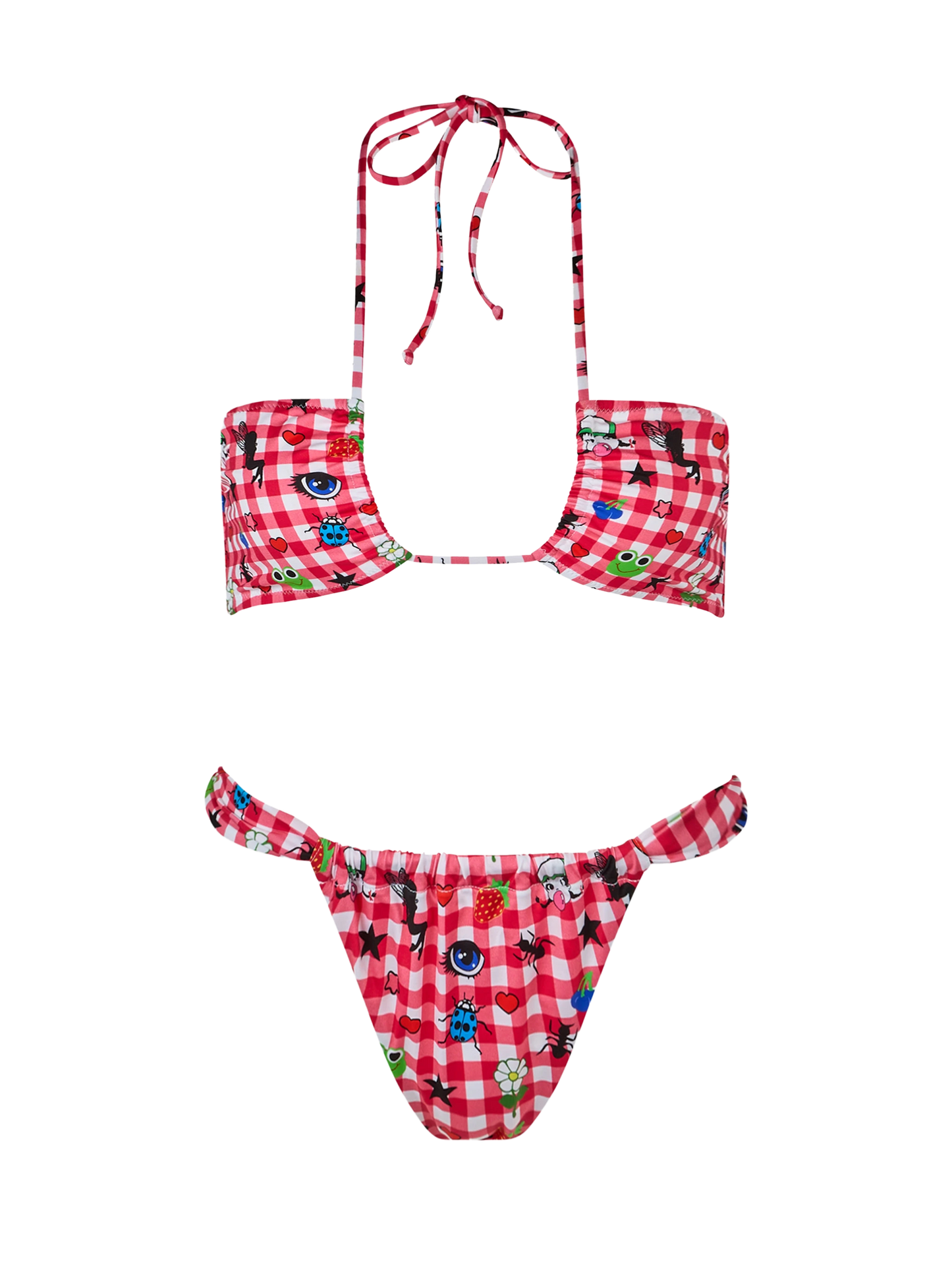 Damen Bikini-Set Dahelle mit Gingham und ausgefallenem Print | BEEPY BELLA SPECIAL EDITION