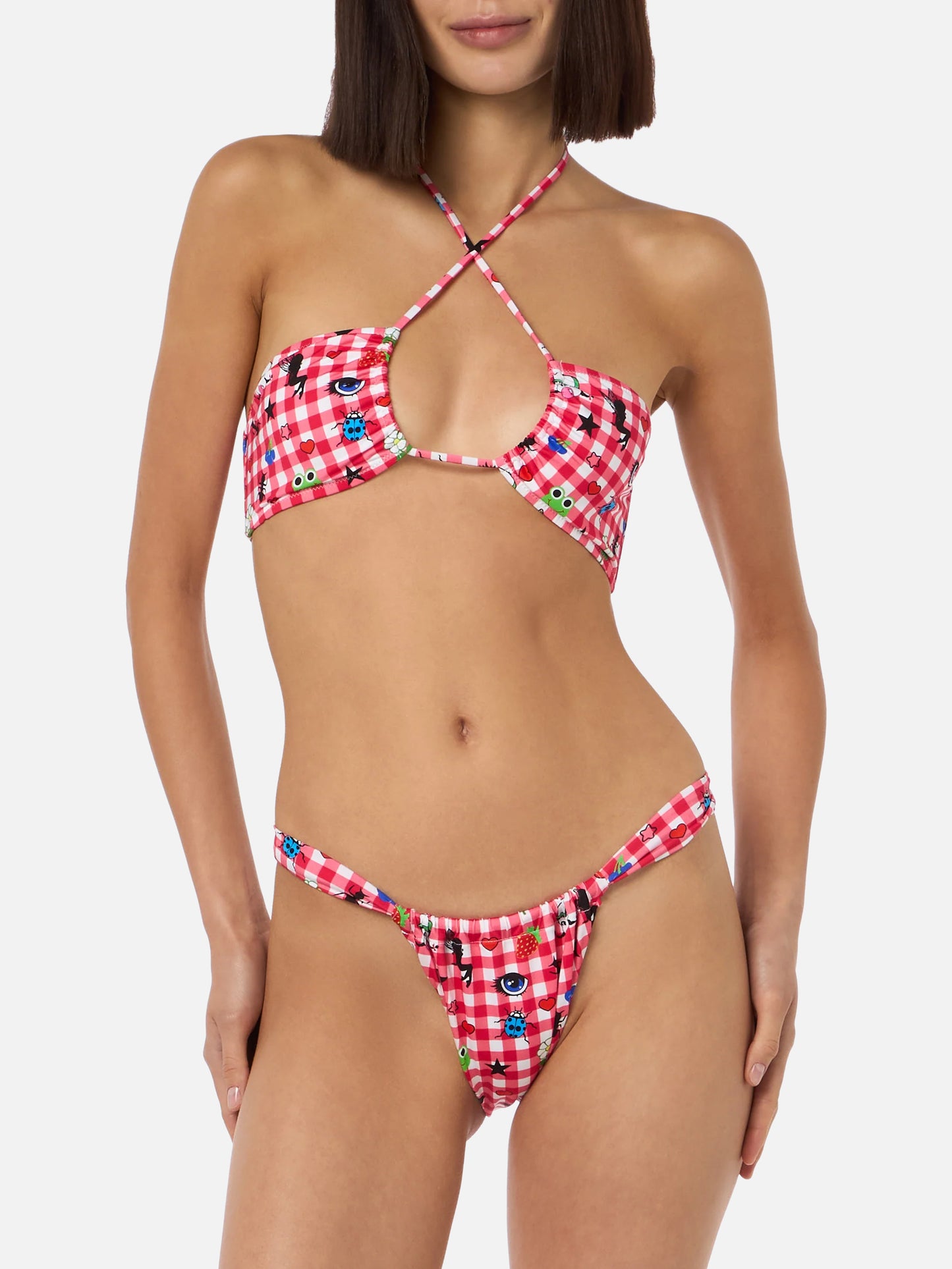Damen Bikini-Set Dahelle mit Gingham und ausgefallenem Print | BEEPY BELLA SPECIAL EDITION
