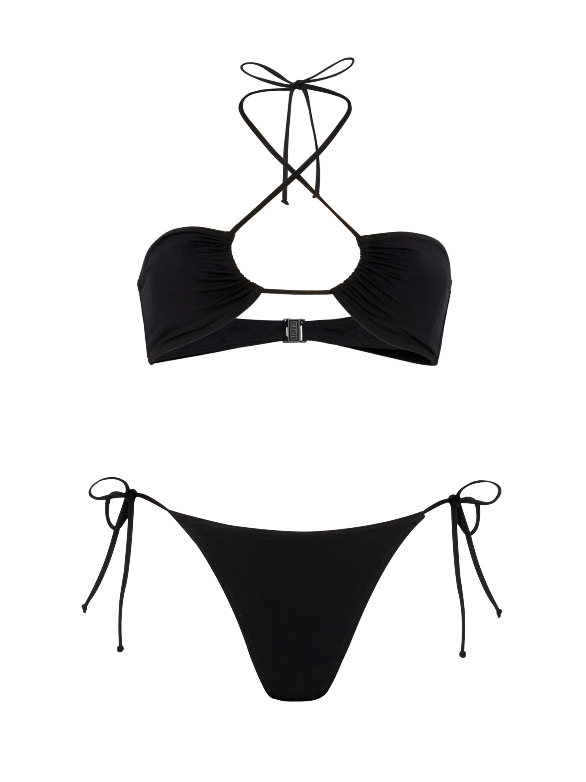 Dahlia Marielle black bikini with bandeau top and classic briefs - MC2 Saint Barth