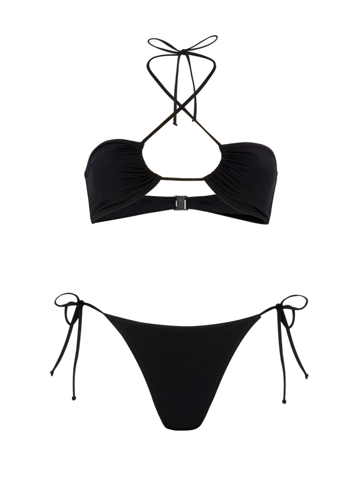 Marielle black classic swim briefs - Dahlia black bandeau top
