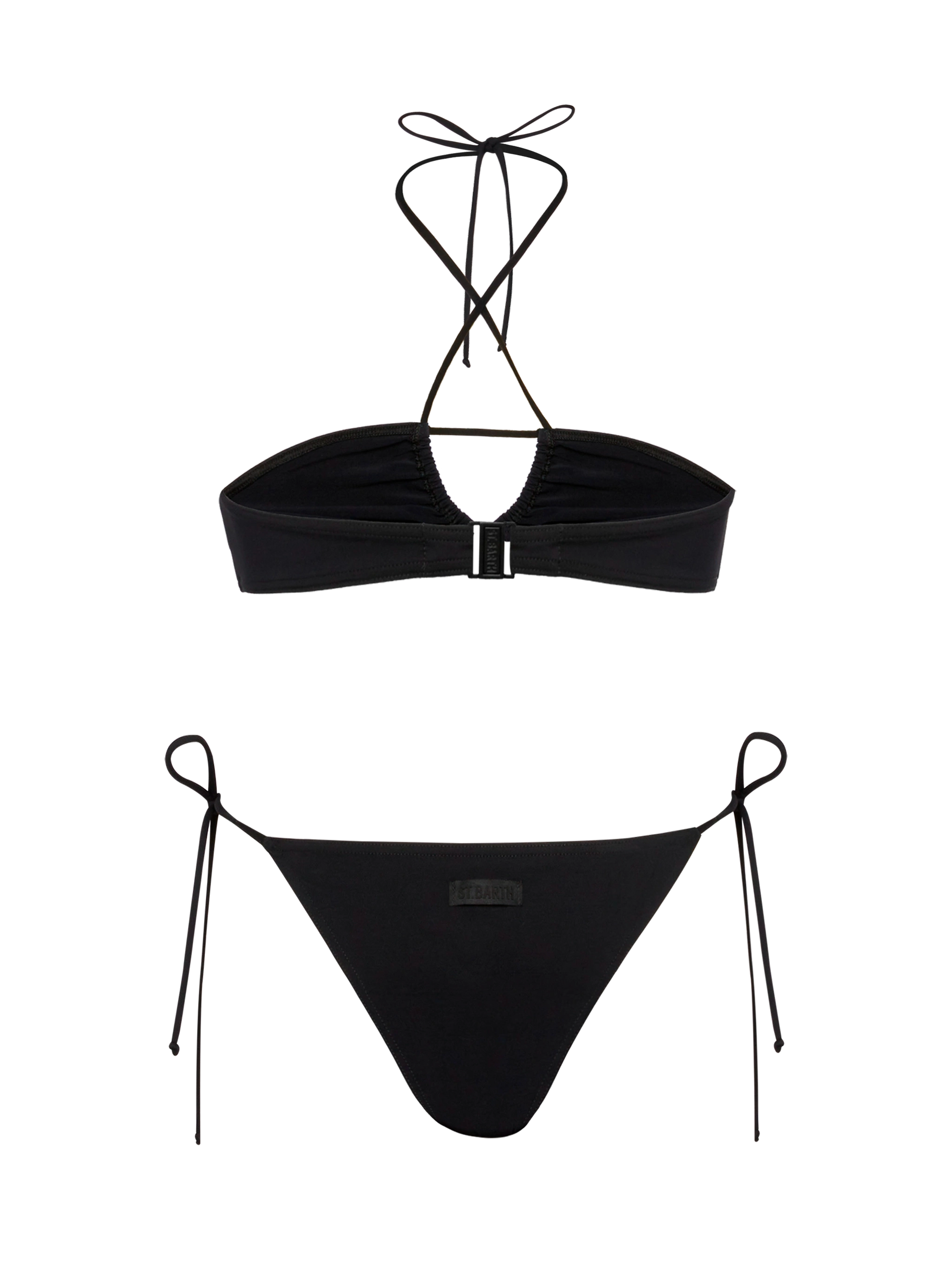 Dahlia Marielle black bikini with bandeau top and classic briefs - MC2 Saint Barth