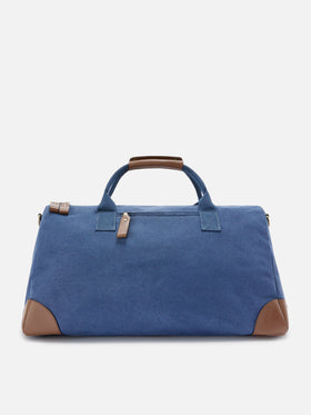 Daily navy cotton blend weekender with embroidered logo