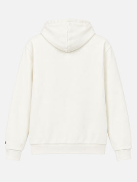 Danny white sweatshirt with patch and embroidery