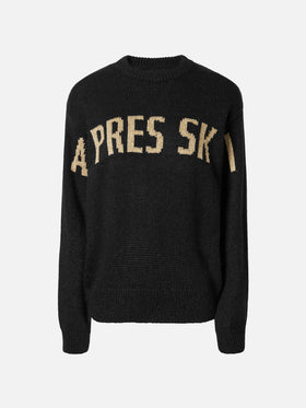 Danya alpaca-blend sweater in black with Après Ski jacquard