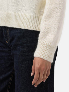 Danya alpaca-blend sweater in white with St. Moritz jacquard