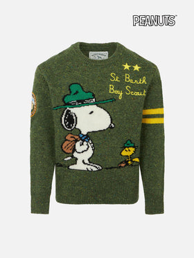 Donegal-Pullover mit Rundhalsausschnitt und Snoopy-Jacquard für Jungen | SNOOPY – PEANUTS™ SPECIAL EDITION
