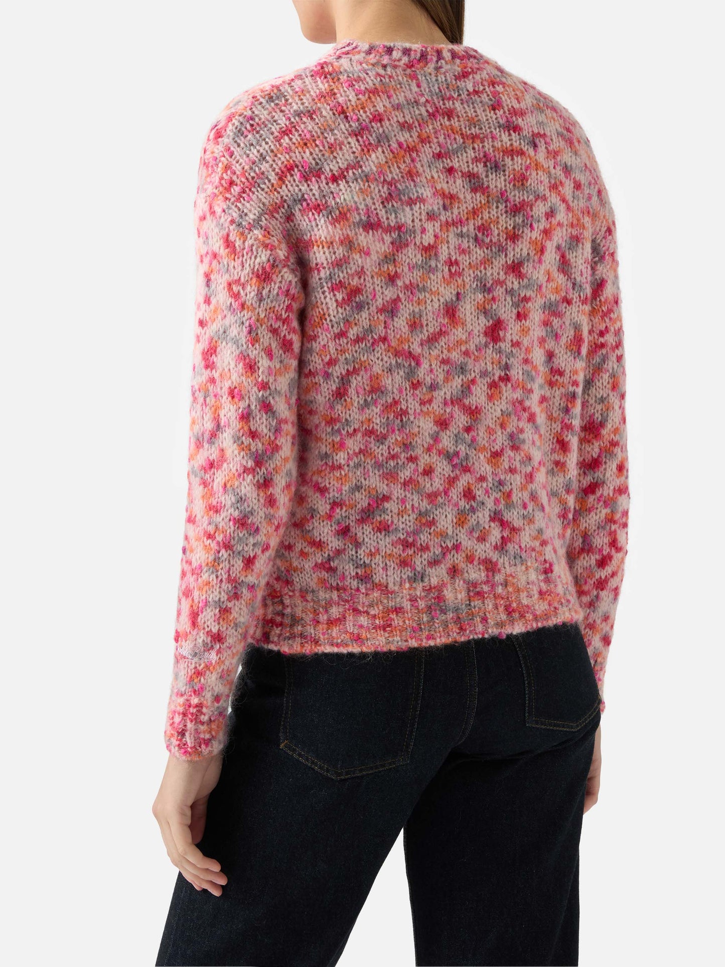 Brushed alpaca-blend crewneck Danya in multicolor melange
