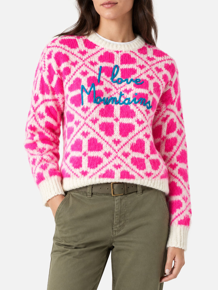 Danya brushed sweater with lettering