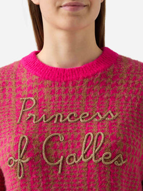 Woman brushed crewneck with Princess of Galles