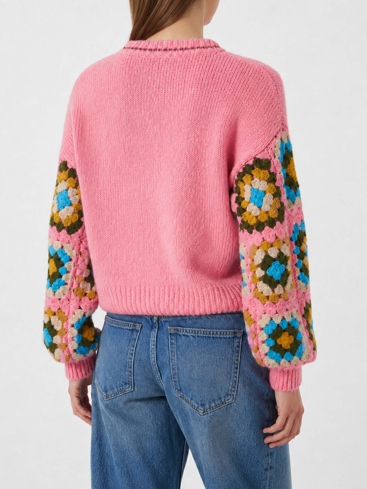 Danya Soft Crochet pinkfarbener Pullover 