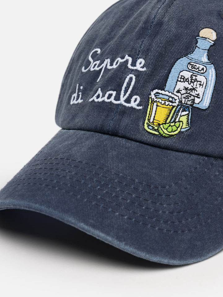 Denim-bestickte Baseballkappe Davis